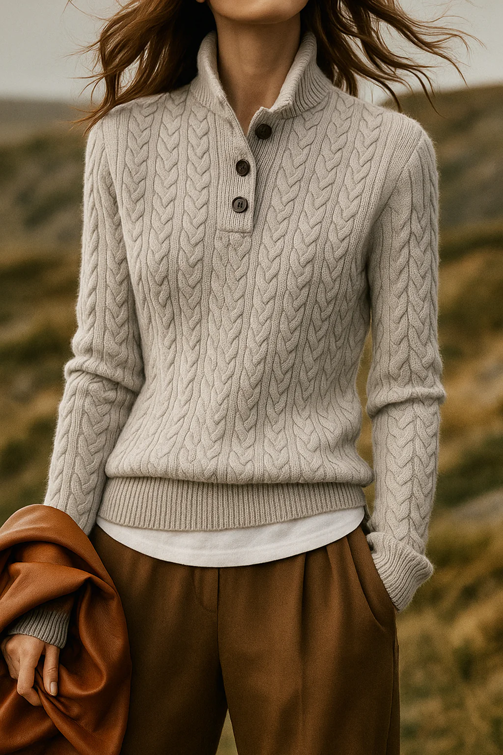 Luxury Soft Crew Neck Cashmere Sweater