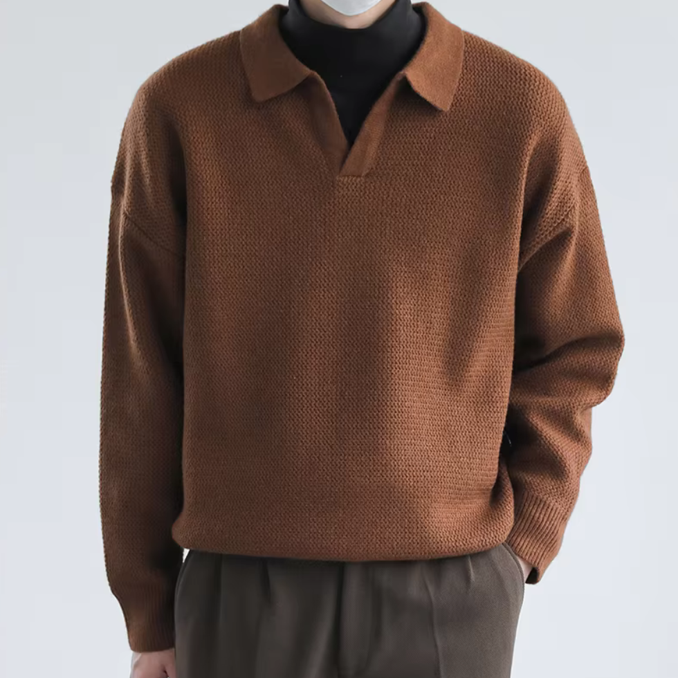 Sleek Polo Shirt with No Buttons