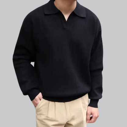 Sleek Polo Shirt with No Buttons