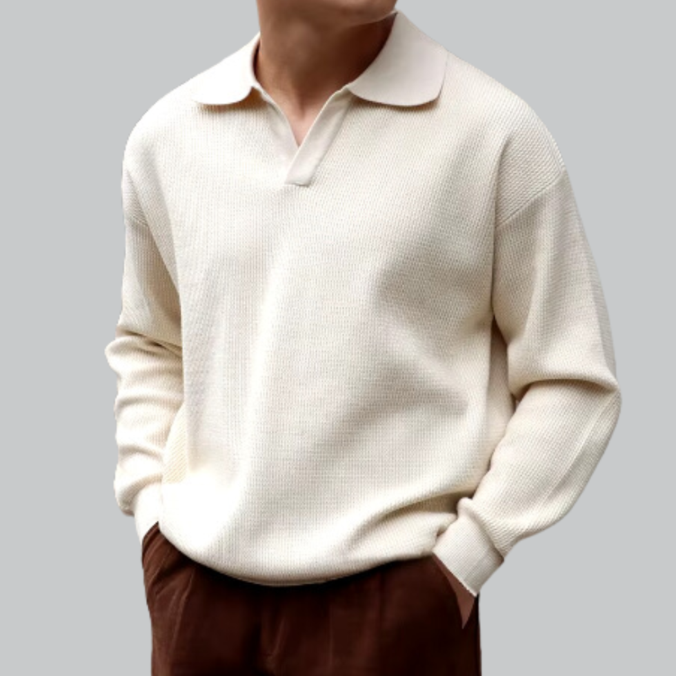 Sleek Polo Shirt with No Buttons
