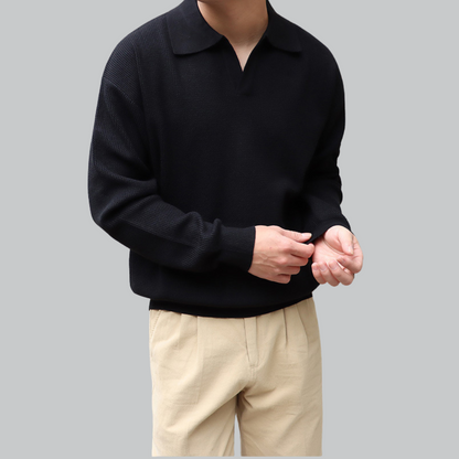 Sleek Polo Shirt with No Buttons