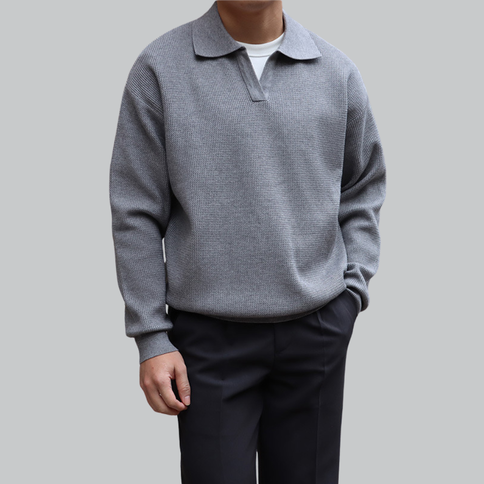 Sleek Polo Shirt with No Buttons