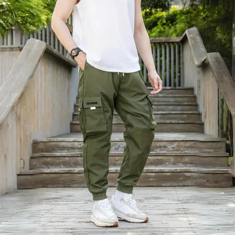 Comfortable Men's Cargo Pants with Elastic Waistband