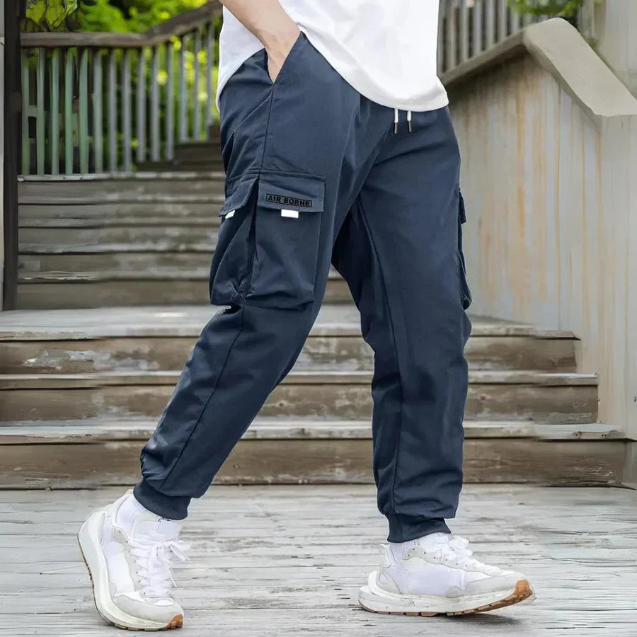 Comfortable Men's Cargo Pants with Elastic Waistband