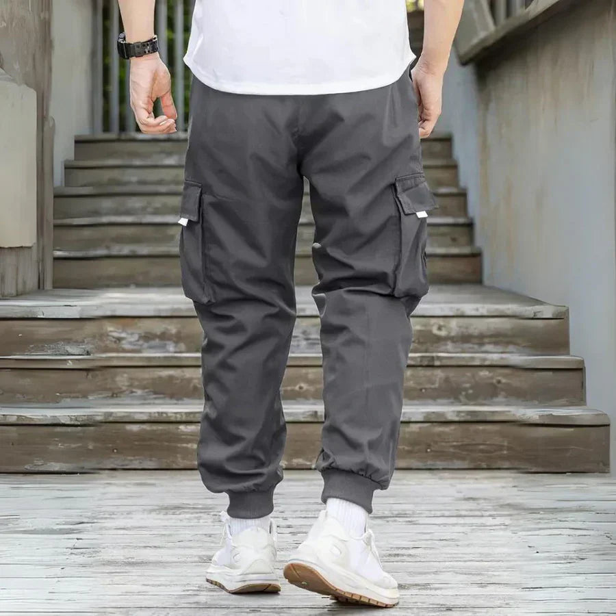 Comfortable Men's Cargo Pants with Elastic Waistband