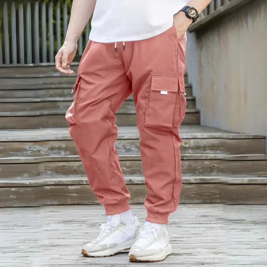 Comfortable Men's Cargo Pants with Elastic Waistband