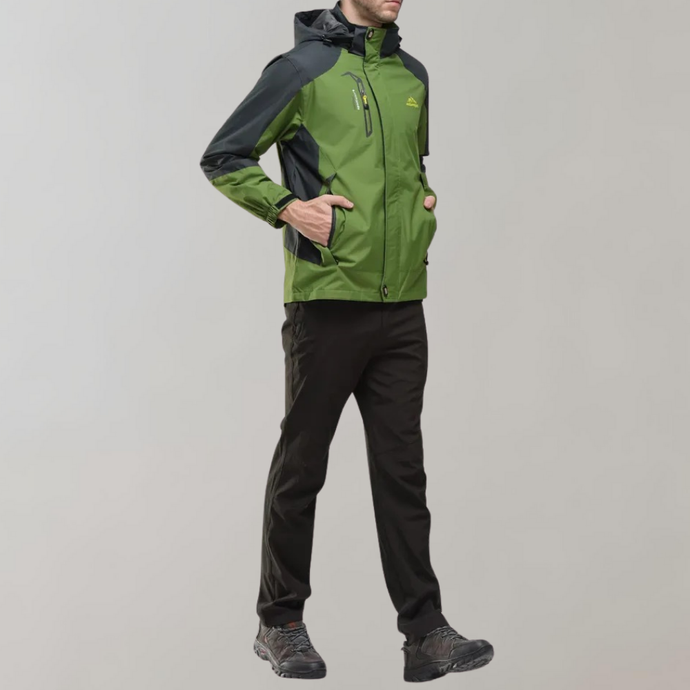 Waterproof Men's Windbreaker Jacket with Hood