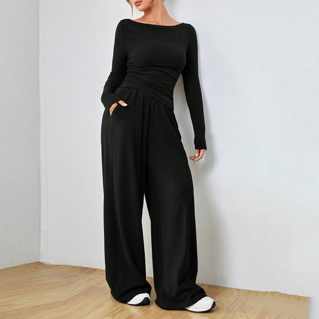Relaxed Fit Long Sleeve Shirt and Pants Set