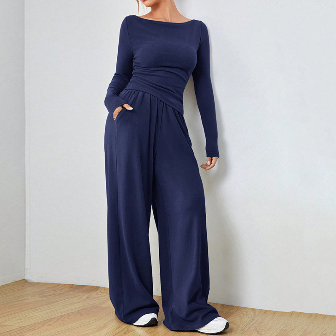 Relaxed Fit Long Sleeve Shirt and Pants Set