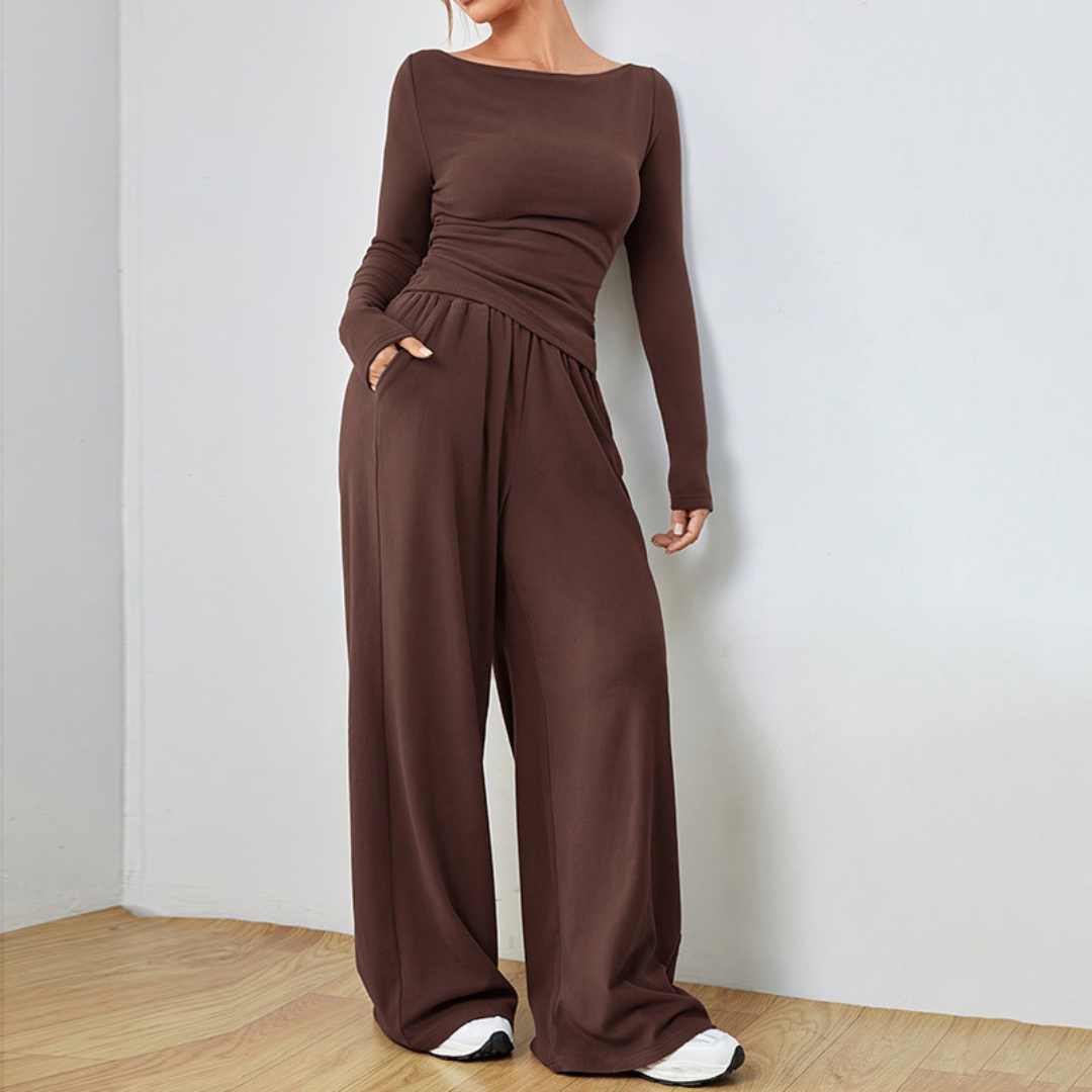 Relaxed Fit Long Sleeve Shirt and Pants Set