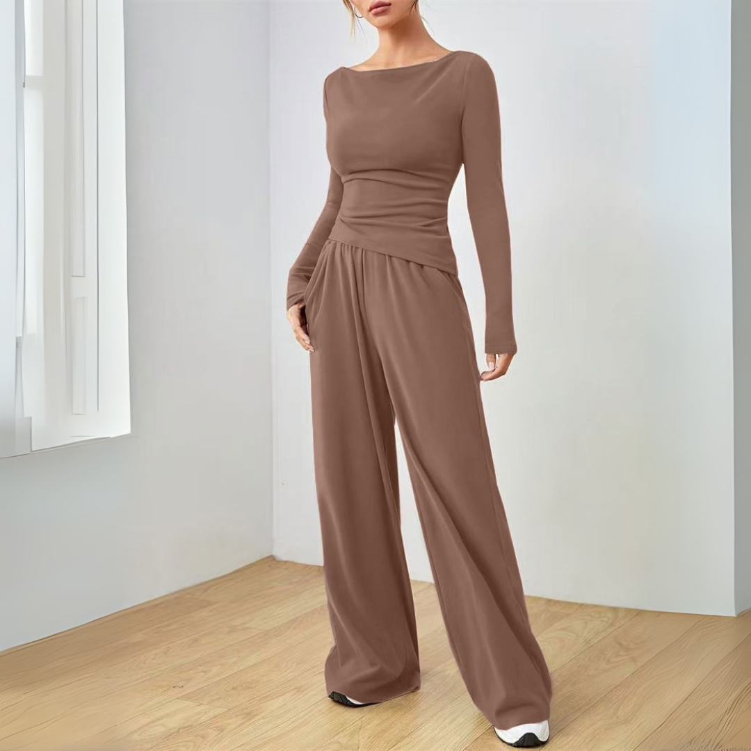 Relaxed Fit Long Sleeve Shirt and Pants Set