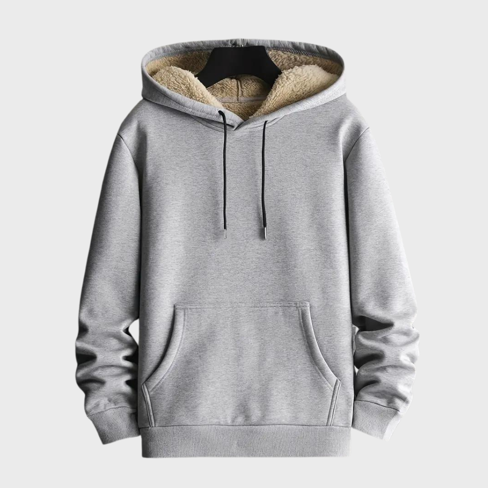 Warm Men's Fleece Hooded Sweatshirt - OutfitLondon