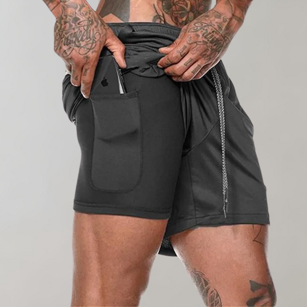Sporty Men's Performance Running Shorts