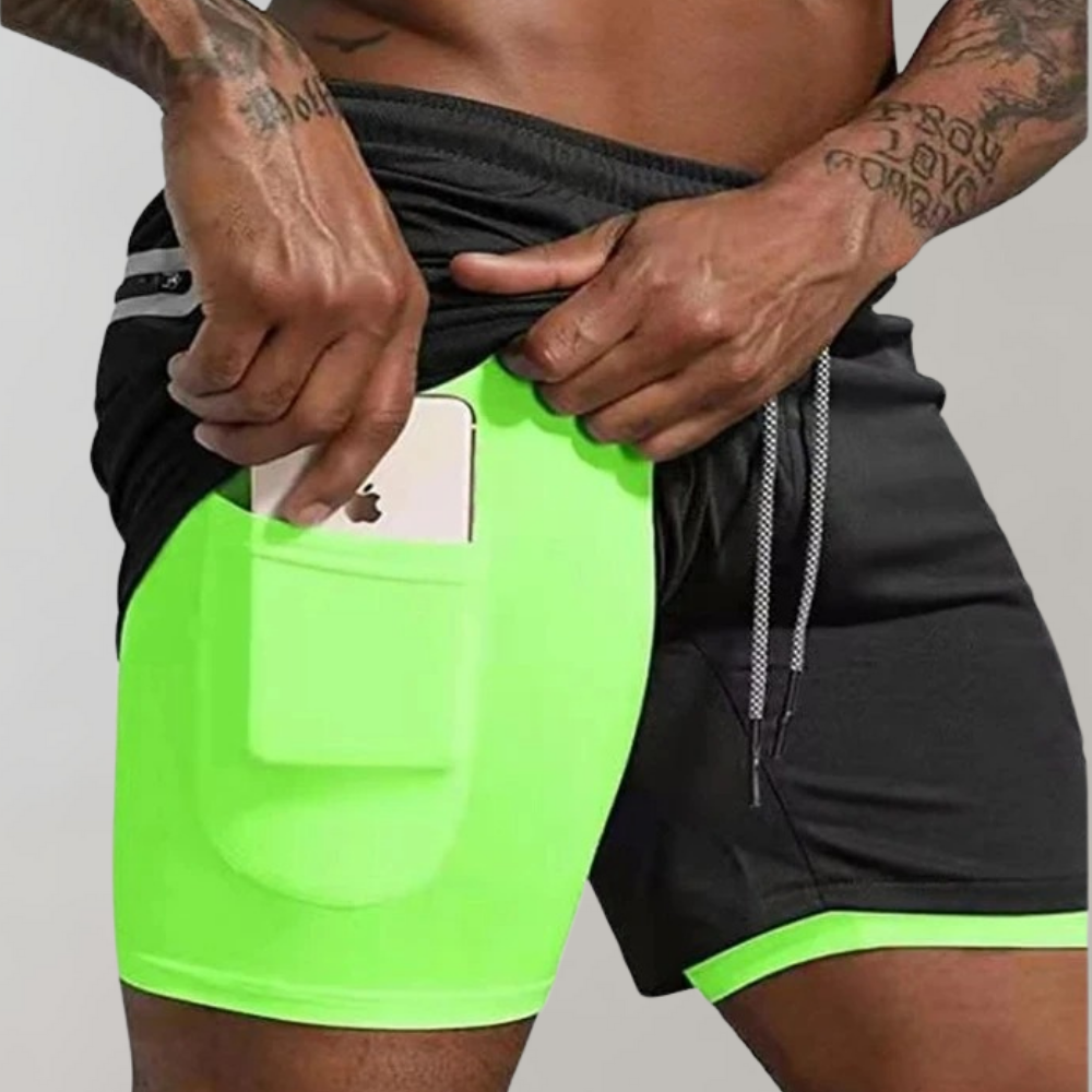 Sporty Men's Performance Running Shorts