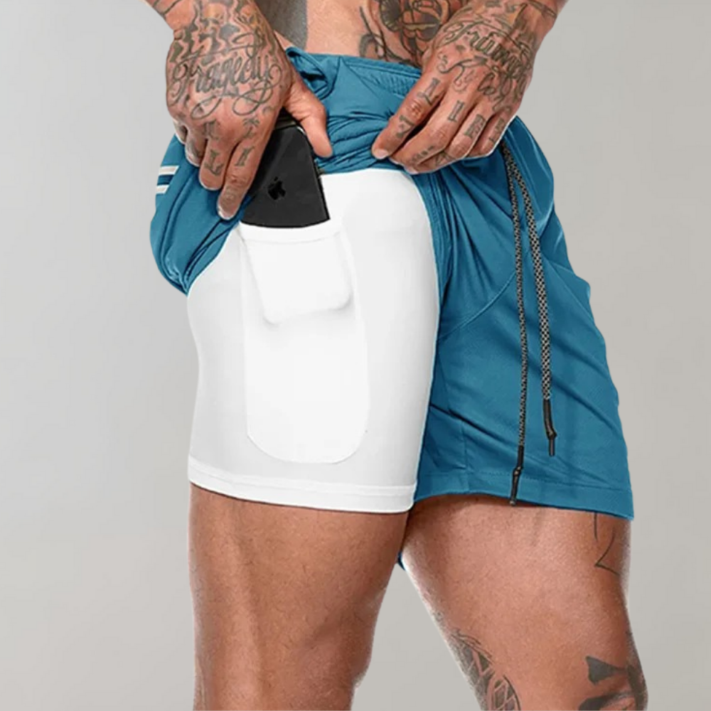 Sporty Men's Performance Running Shorts