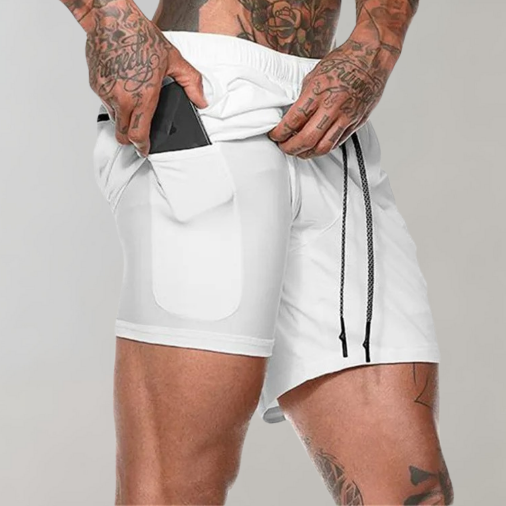 Sporty Men's Performance Running Shorts