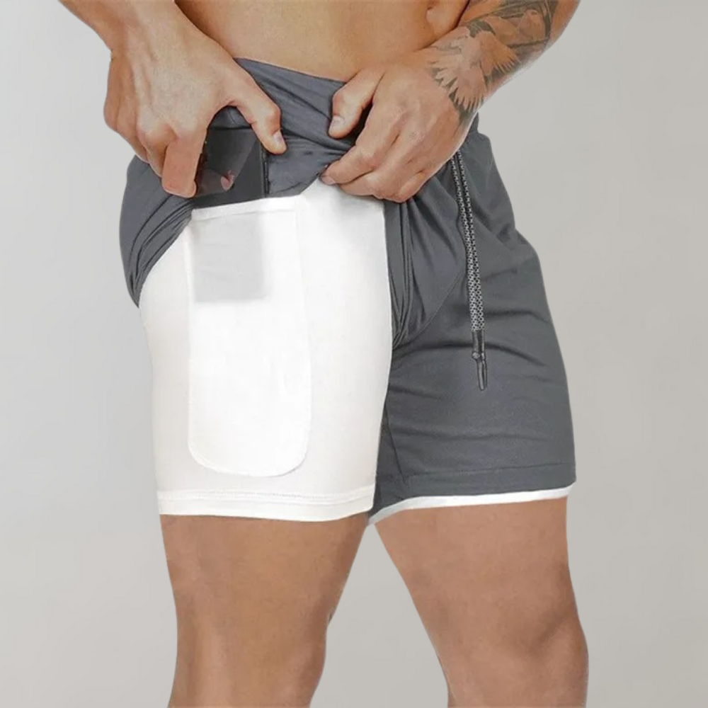 Sporty Men's Performance Running Shorts