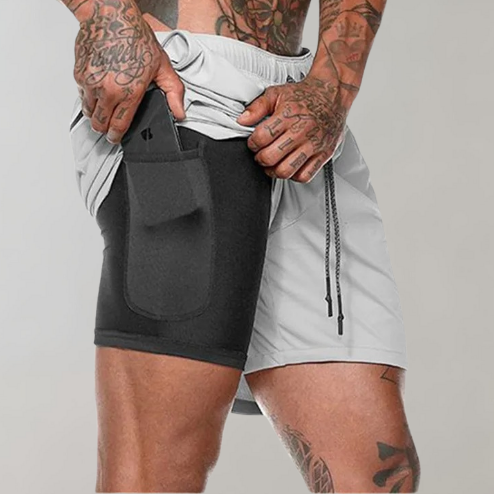 Sporty Men's Performance Running Shorts