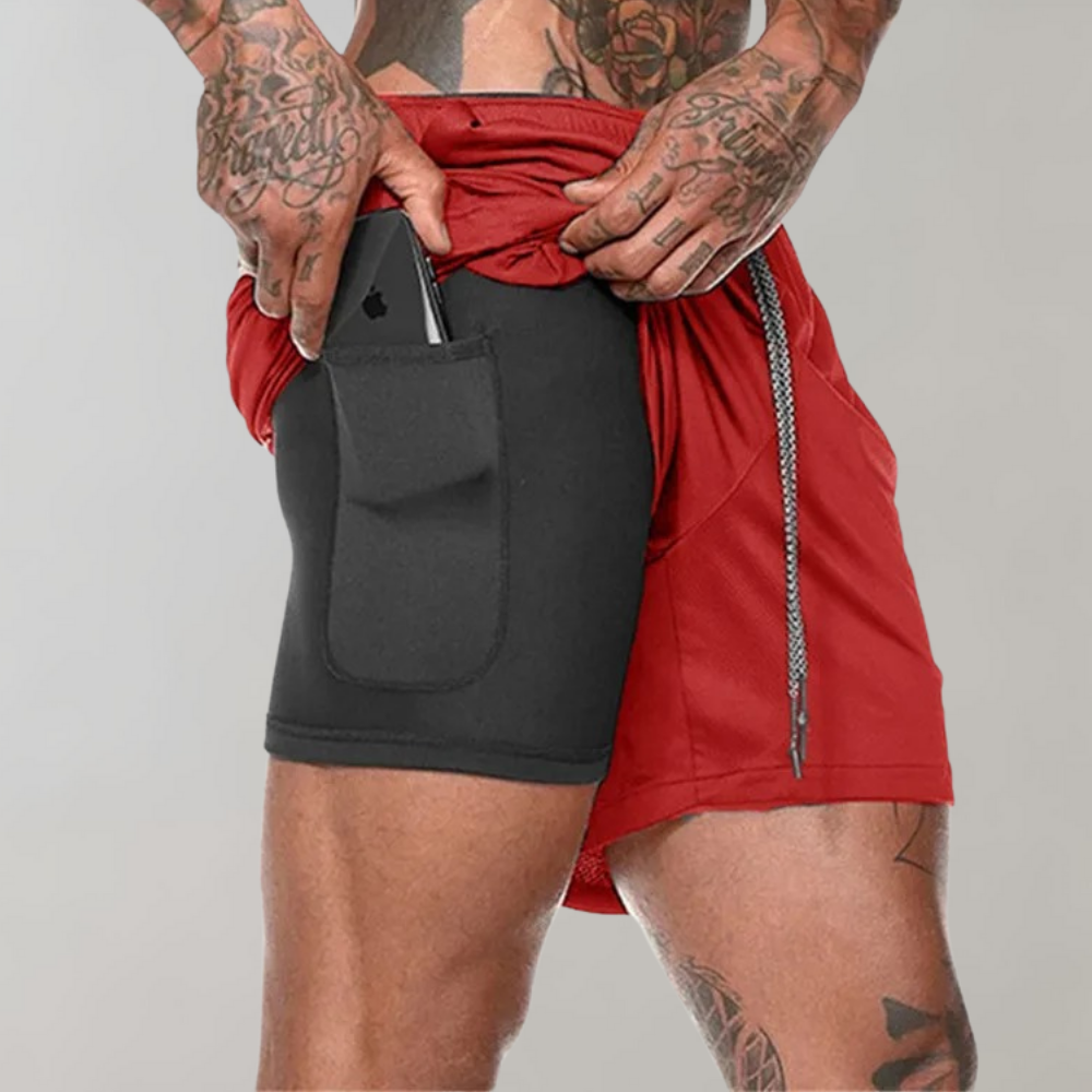 Sporty Men's Performance Running Shorts