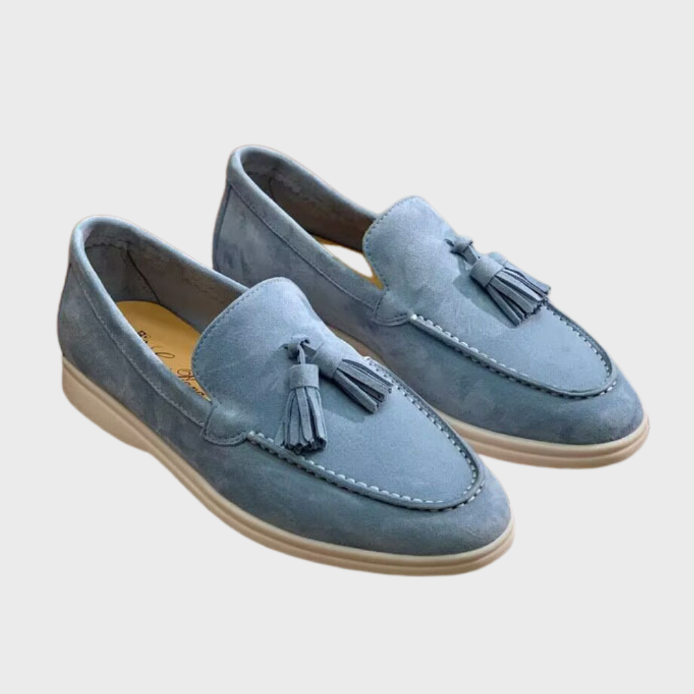 Men's Suede Loafers Slip-On Brown
