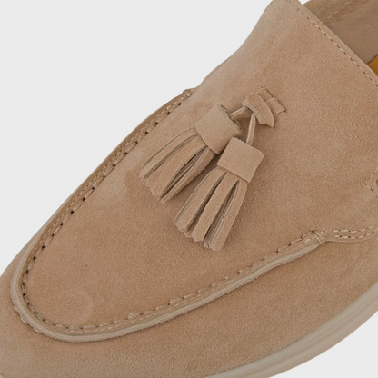 Men's Suede Loafers Slip-On Brown
