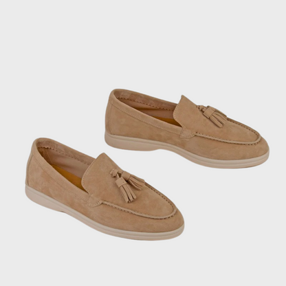 Men's Suede Loafers Slip-On Brown