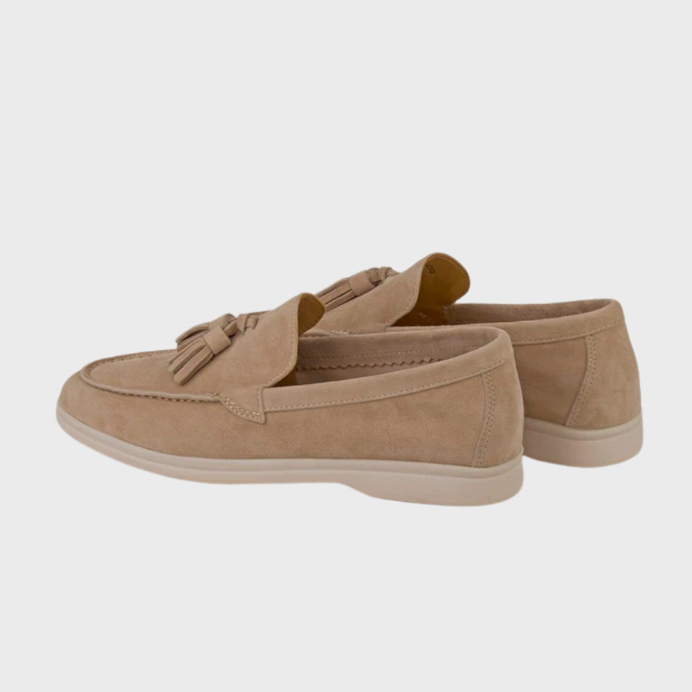 Men's Suede Loafers Slip-On Brown