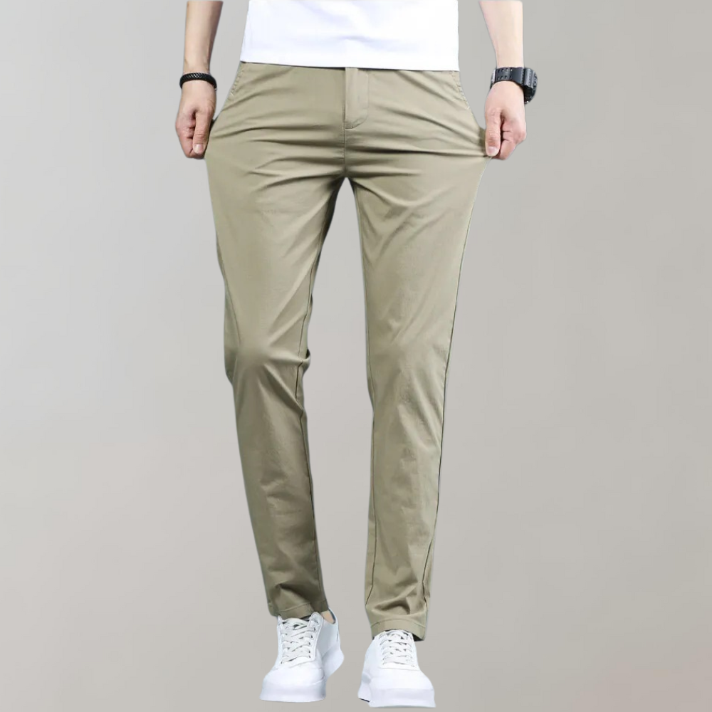 Relaxed Fit Stretch Work Pants Straight Leg Style - OutfitLondon