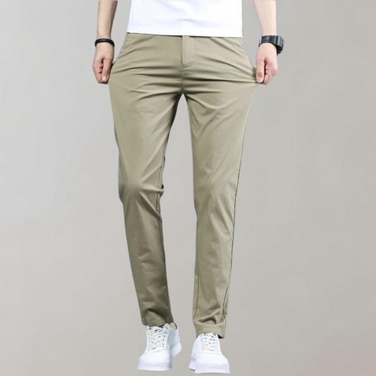 Relaxed Fit Stretch Work Pants Straight Leg Style - OutfitLondon