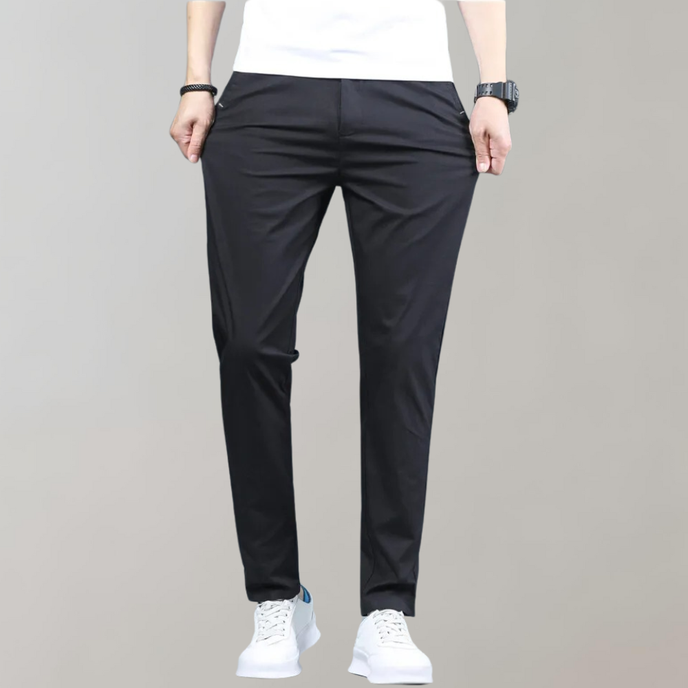 Relaxed Fit Stretch Work Pants Straight Leg Style