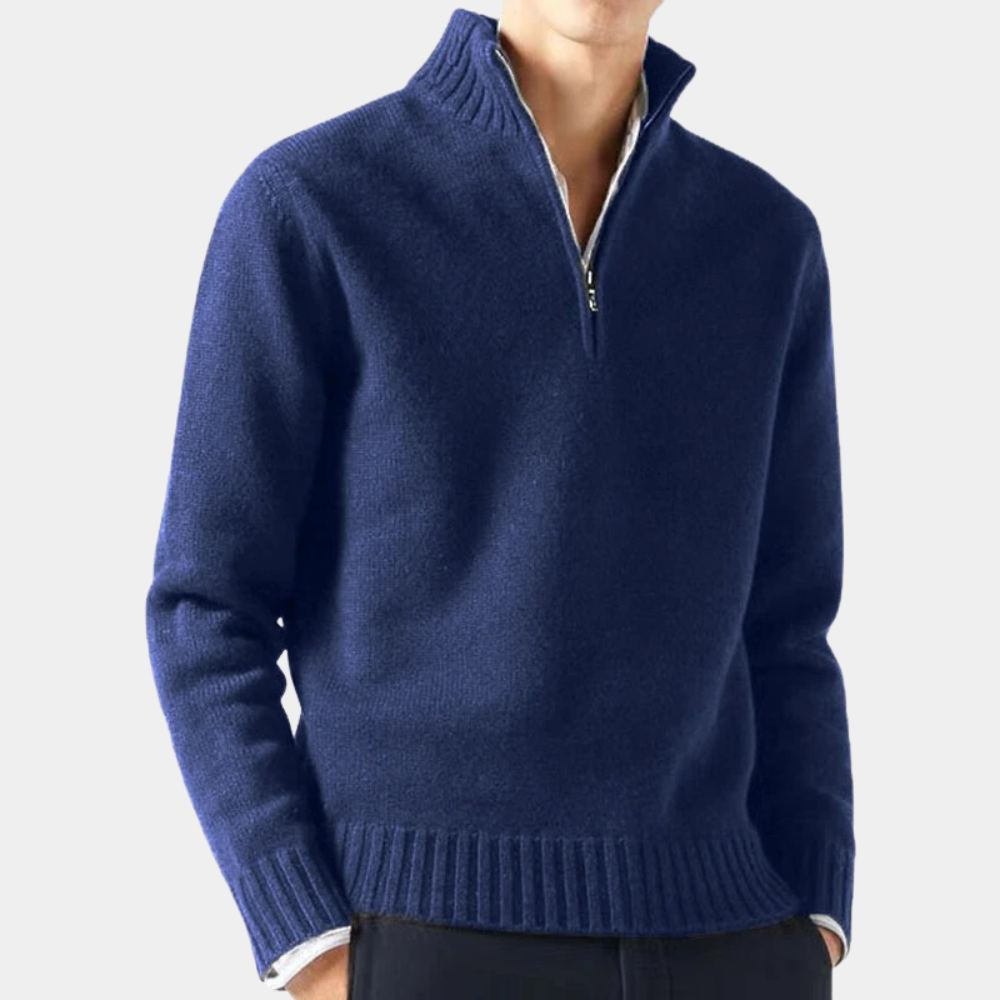 Cozy Mens Cable Half Zip Jumper