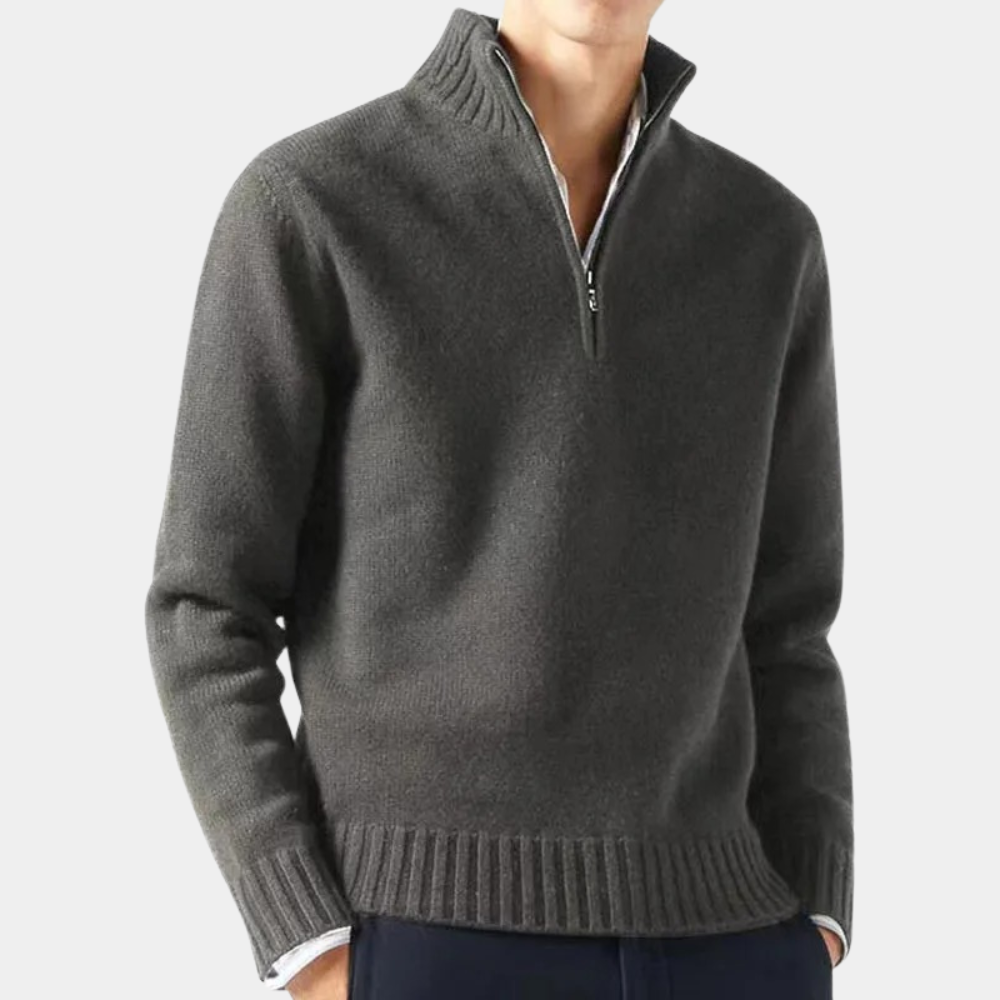Cozy Mens Cable Half Zip Jumper