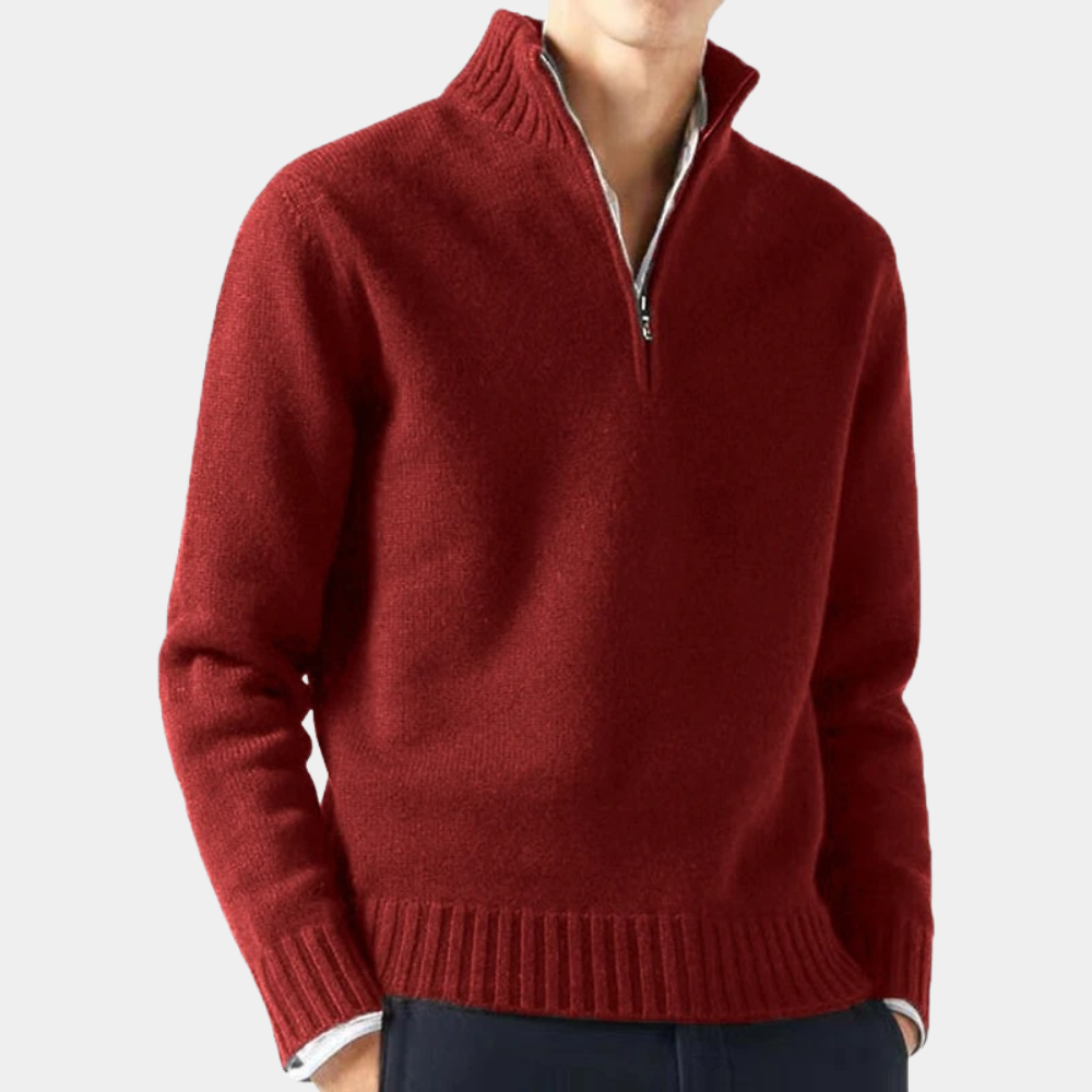 Cozy Mens Cable Half Zip Jumper
