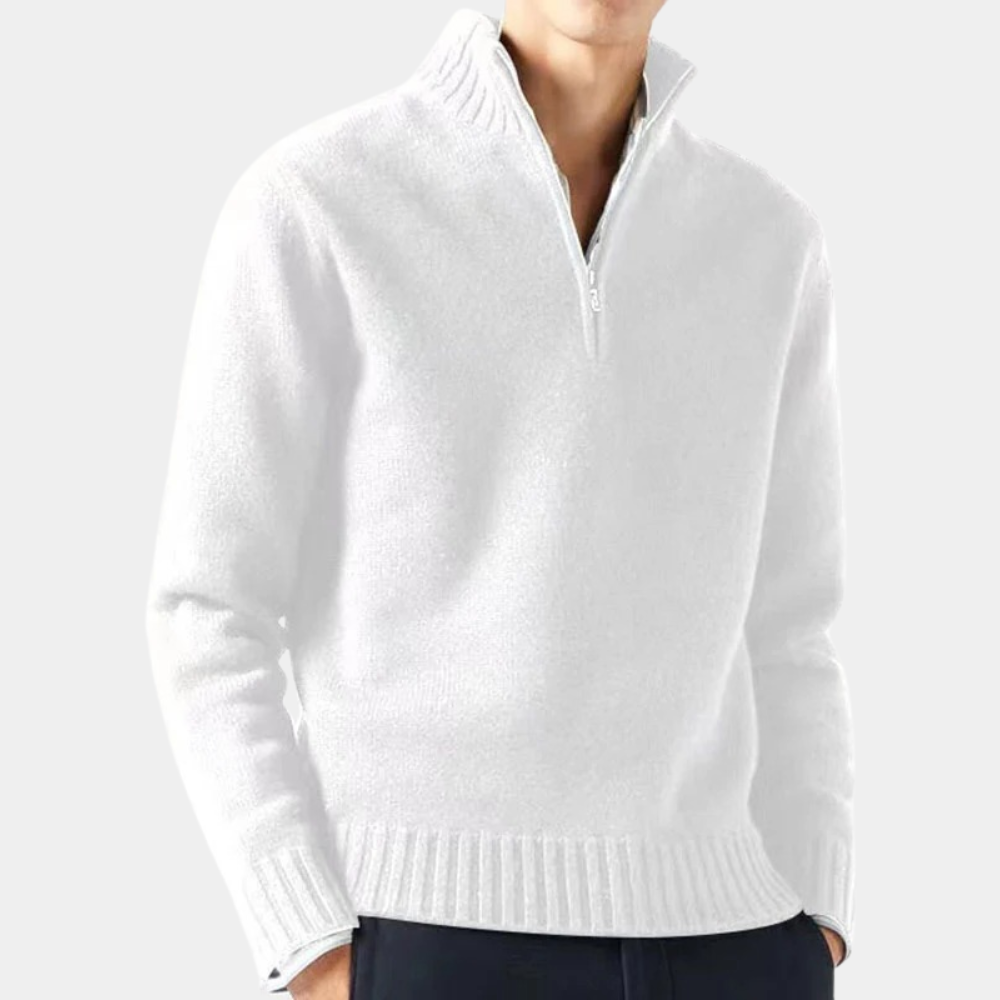 Cozy Mens Cable Half Zip Jumper