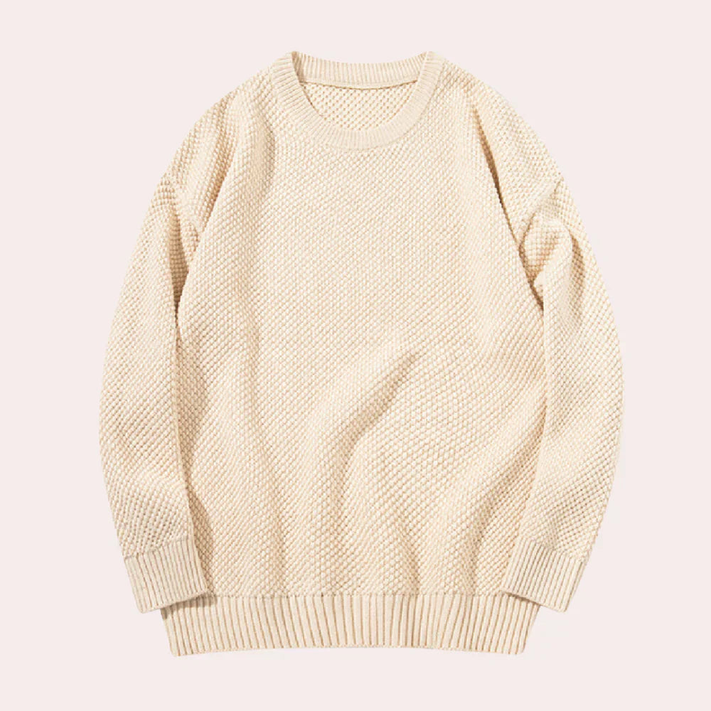 Relaxed Fit Mens Crew Neck Sweater