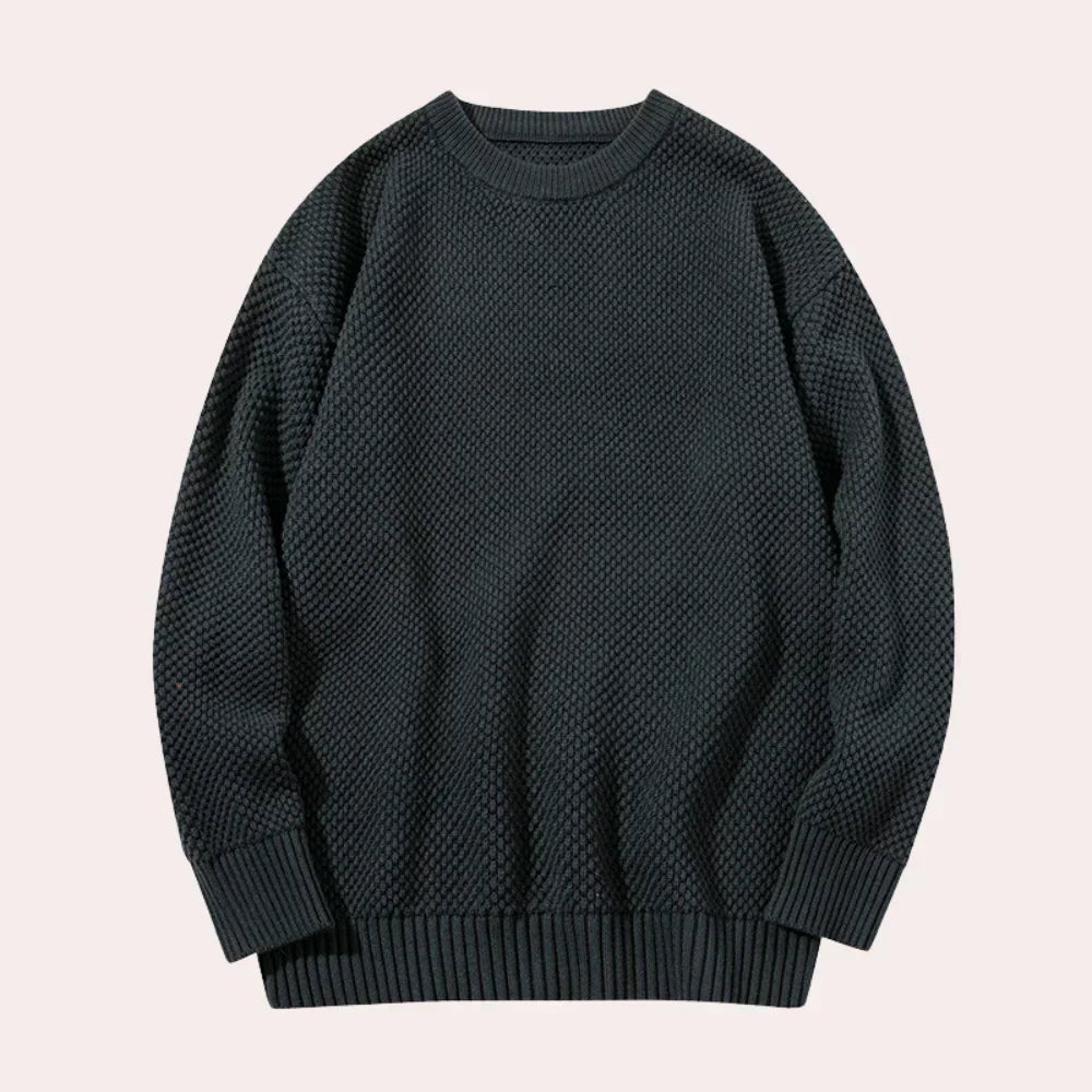 Relaxed Fit Mens Crew Neck Sweater