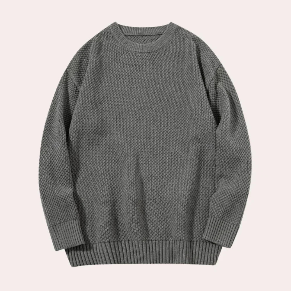 Relaxed Fit Mens Crew Neck Sweater