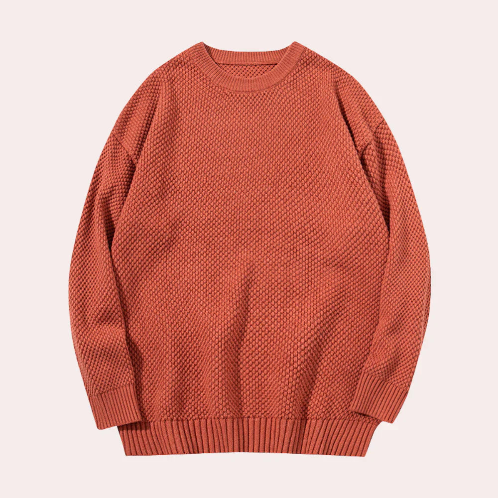Relaxed Fit Mens Crew Neck Sweater - OutfitLondon