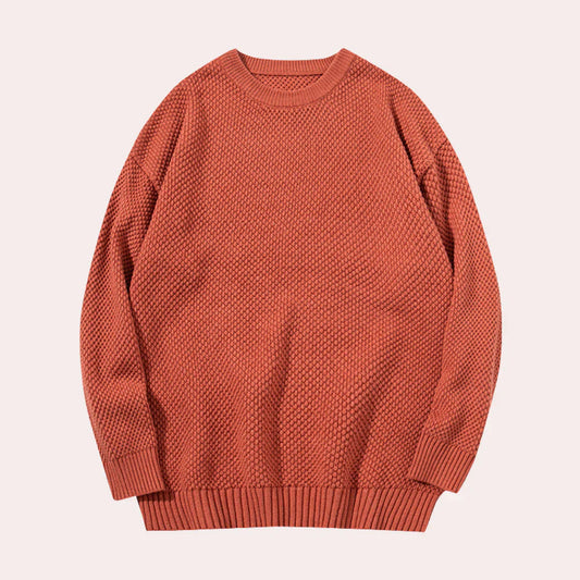 Relaxed Fit Mens Crew Neck Sweater - OutfitLondon