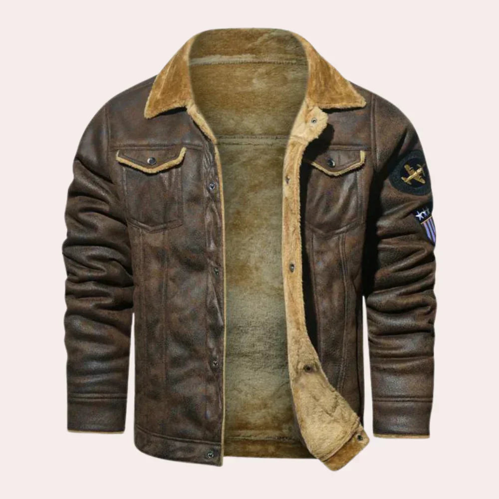 Classic Fit Men's Leather Jacket
