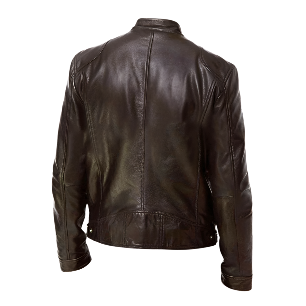 Synthetic Leather Classic Biker Jacket