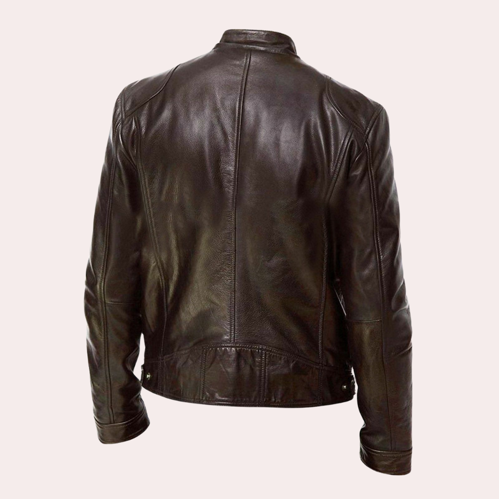 Vintage Style Biker Leather Jacket