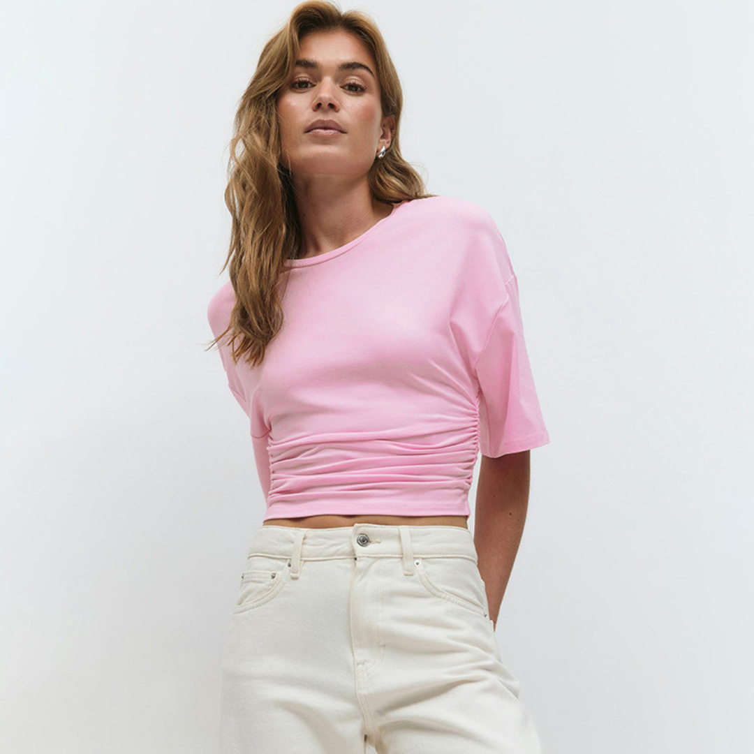 Soft Fit Short Sleeve Women's Casual Top - OutfitLondon