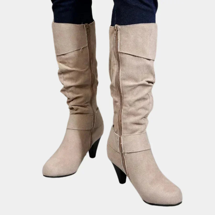 Fashionable Tall Women's Leather Boots