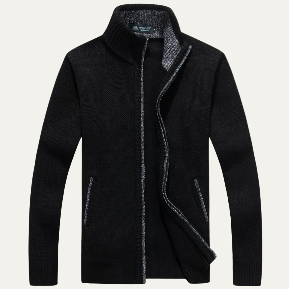 Men's Thick Warm Zip Up Fleece Jacket