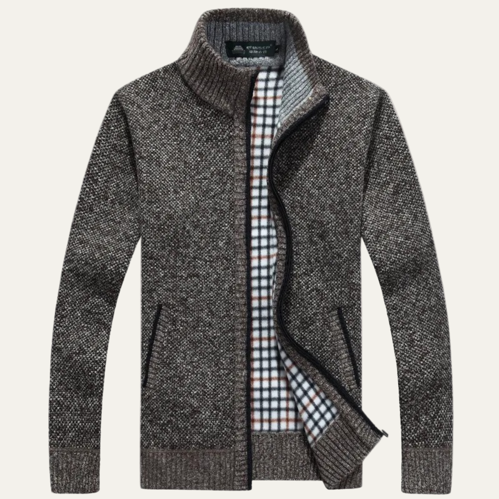 Men's Thick Warm Zip Up Fleece Jacket