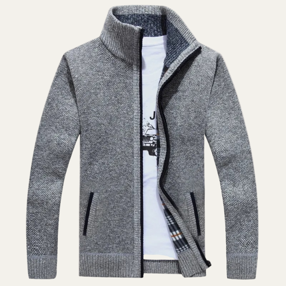 Men's Thick Warm Zip Up Fleece Jacket