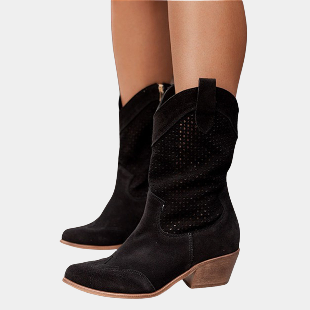 Stylish Cowboy Low Heel Boots