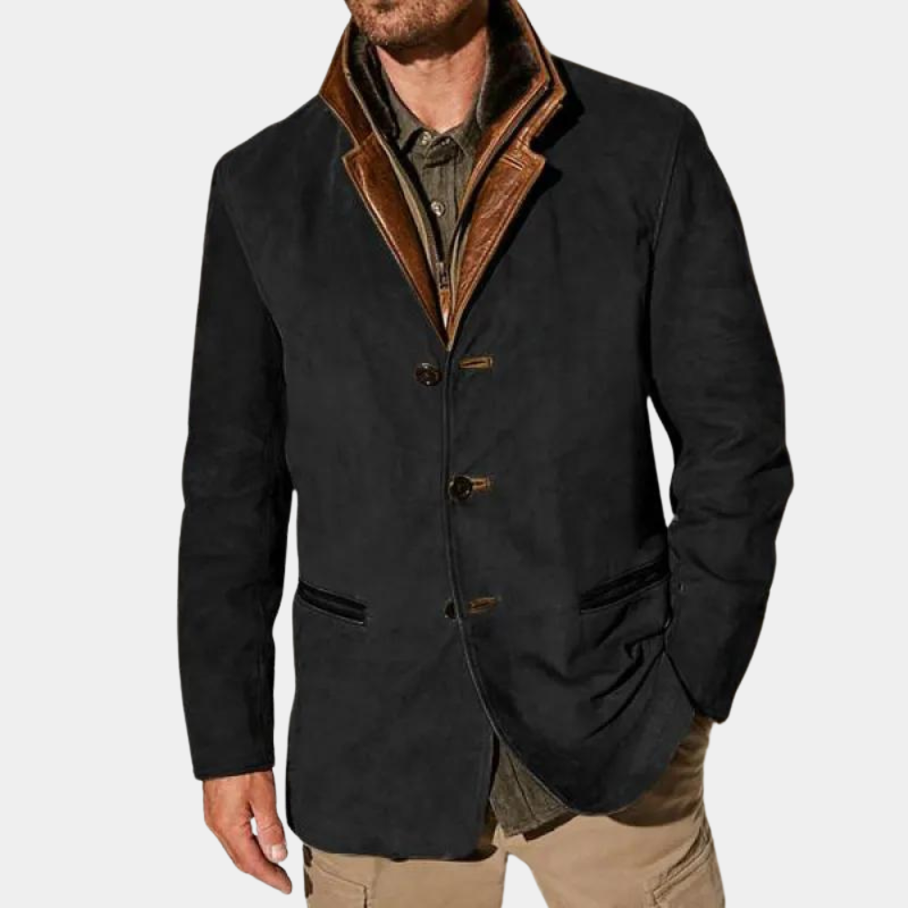 Classic Mens Patchwork Denim Jacket