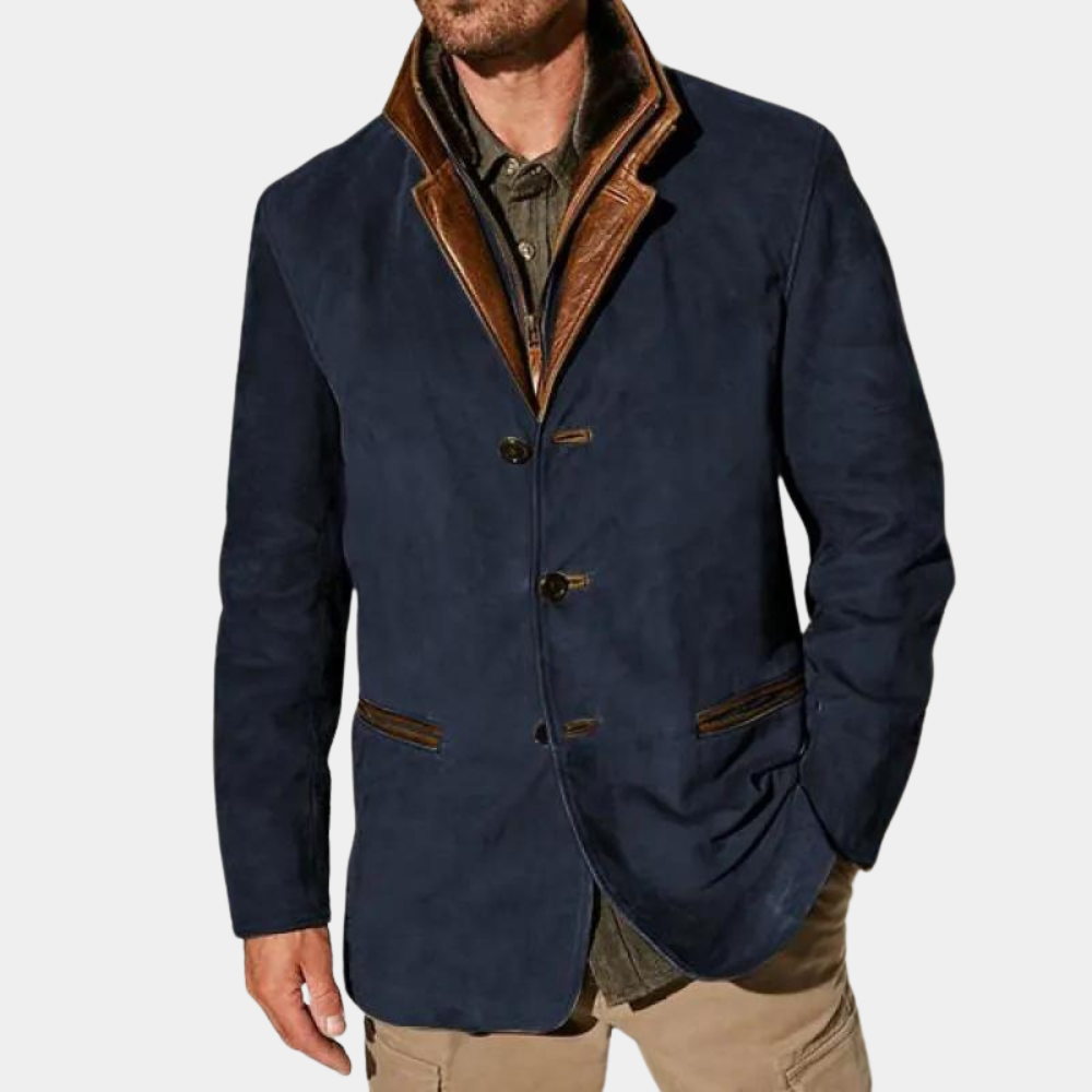 Classic Mens Patchwork Denim Jacket